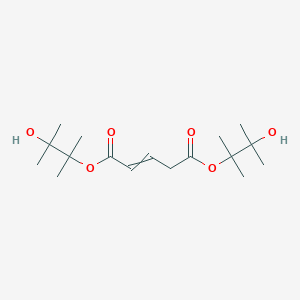 molecular formula C17H30O6 B14508415 Bis(3-hydroxy-2,3-dimethylbutan-2-yl) pent-2-enedioate CAS No. 63792-65-4