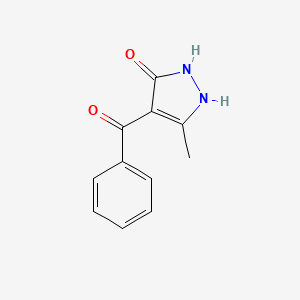 molecular formula C11H10N2O2 B14508428 4-Benzoyl-5-methyl-1,2-dihydro-3H-pyrazol-3-one CAS No. 64598-56-7