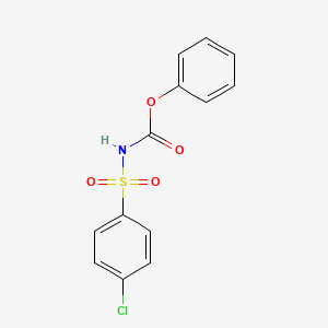 molecular formula C13H10ClNO4S B14508433 Phenyl (4-chlorobenzene-1-sulfonyl)carbamate CAS No. 63924-78-7
