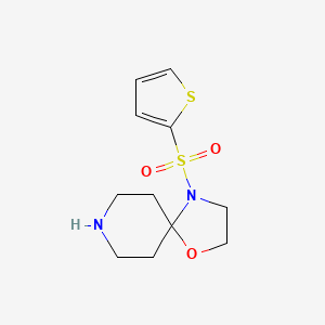 molecular formula C11H16N2O3S2 B1450845 4-(2-Thienylsulfonyl)-1-oxa-4,8-diazaspiro[4.5]decane CAS No. 1172931-63-3