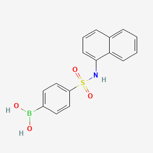 molecular formula C16H14BNO4S B1450846 4-(N-Naphthalen-1-ylsulfamoyl)phenylboronic acid CAS No. 957120-95-5