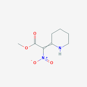 molecular formula C8H12N2O4 B14508470 Methyl nitro(piperidin-2-ylidene)acetate CAS No. 62746-17-2