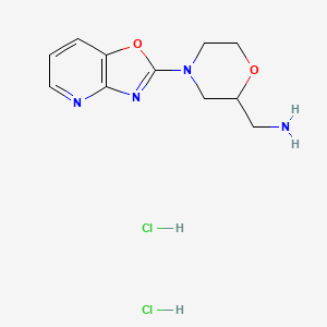 (4-(Oxazolo[4,5-b]pyridin-2-yl)morpholin-2-yl)methanamine dihydrochloride