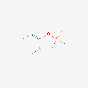 molecular formula C9H20OSSi B14508507 Silane, [[1-(ethylthio)-2-methyl-1-propenyl]oxy]trimethyl- CAS No. 63584-44-1