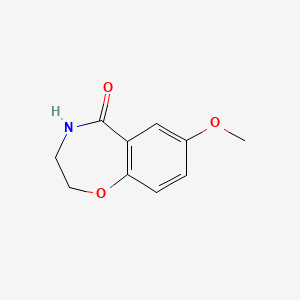 molecular formula C10H11NO3 B1450851 7-Methoxy-3,4-dihydro-1,4-benzoxazepin-5(2H)-one CAS No. 712-26-5