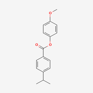 molecular formula C17H18O3 B14508539 Benzoic acid, 4-(1-methylethyl)-, 4-methoxyphenyl ester CAS No. 62716-87-4