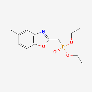 molecular formula C13H18NO4P B14508556 Diethyl [(5-methyl-1,3-benzoxazol-2-yl)methyl]phosphonate CAS No. 63842-07-9
