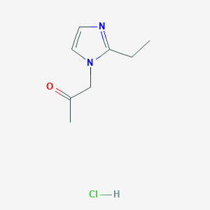 molecular formula C8H13ClN2O B1450859 1-(2-ethyl-1H-imidazol-1-yl)acetone hydrochloride CAS No. 1158291-39-4