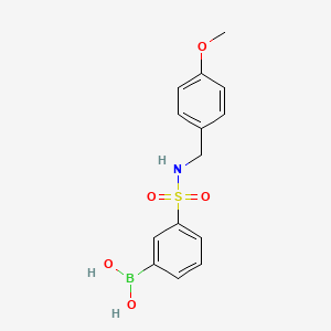 molecular formula C14H16BNO5S B1450863 3-[N-(4-Methoxybenzyl)sulfamoyl]phenylboronic acid CAS No. 913836-05-2