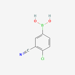 molecular formula C7H5BClNO2 B1450864 4-Chloro-3-cyanophenylboronic acid CAS No. 871332-95-5