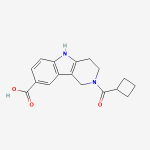 molecular formula C17H18N2O3 B1450865 2-(Cyclobutanecarbonyl)-2,3,4,5-tetrahydro-1H-pyrido[4,3-b]indole-8-carboxylic acid CAS No. 1171514-17-2