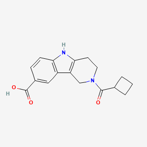molecular formula C17H18N2O3 B1450865 2-(Cyclobutylcarbonyl)-2,3,4,5-tetrahydro-1H-pyrido[4,3-b]indole-8-carboxylic acid CAS No. 1171514-17-2