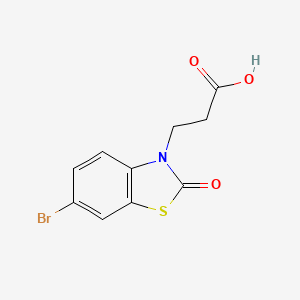 molecular formula C10H8BrNO3S B1450868 3-(6-bromo-2-oxo-1,3-benzothiazol-3(2H)-yl)propanoic acid CAS No. 1192805-99-4