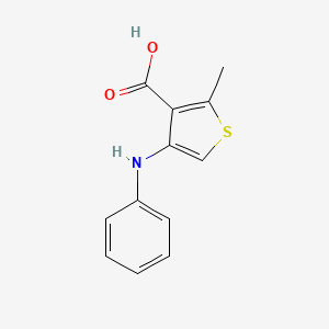 molecular formula C12H11NO2S B1450874 4-Anilino-2-methylthiophene-3-carboxylic acid CAS No. 1170983-53-5