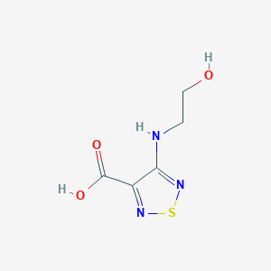 molecular formula C5H7N3O3S B145088 4-(2-羟乙基氨基)-[1,2,5]噻二唑-3-羧酸 CAS No. 135086-65-6