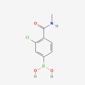 molecular formula C8H9BClNO3 B1450882 (3-氯-4-(甲基氨基甲酰基)苯基)硼酸 CAS No. 850589-39-8