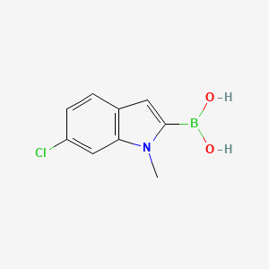 molecular formula C9H9BClNO2 B1450884 6-Chloro-1-methylindole-2-boronic acid CAS No. 957066-11-4