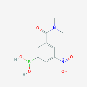 molecular formula C9H11BN2O5 B1450886 [3-(二甲基氨基甲酰基)-5-硝基苯基)硼酸 CAS No. 874219-44-0
