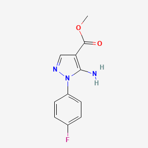 molecular formula C11H10FN3O2 B1450887 methyl 5-amino-1-(4-fluorophenyl)-1H-pyrazole-4-carboxylate CAS No. 121716-19-6
