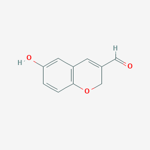 molecular formula C10H8O3 B145089 6-Hydroxychromene-3-carboxaldehyde CAS No. 134822-76-7