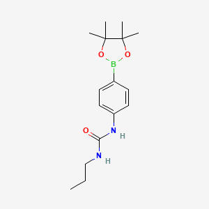 molecular formula C16H25BN2O3 B1450891 1-Propyl-3-(4-(4,4,5,5-tetramethyl-1,3,2-dioxaborolan-2-yl)phenyl)urea CAS No. 874291-01-7