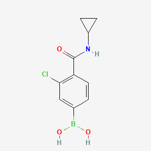 molecular formula C10H11BClNO3 B1450894 3-Chloro-4-(cyclopropylcarbamoyl)phenylboronic acid CAS No. 850589-44-5