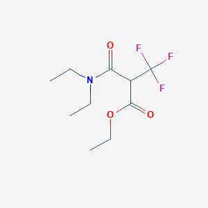 molecular formula C10H16F3NO3 B14509015 Ethyl 2-(diethylcarbamoyl)-3,3,3-trifluoropropanoate CAS No. 62935-46-0