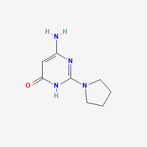 molecular formula C8H12N4O B1450914 6-amino-2-pyrrolidin-1-ylpyrimidin-4(3H)-one CAS No. 104637-60-7