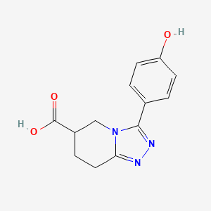 molecular formula C13H13N3O3 B1450924 3-(4-hydroxyphenyl)-5H,6H,7H,8H-[1,2,4]triazolo[4,3-a]pyridine-6-carboxylic acid CAS No. 1517390-24-7