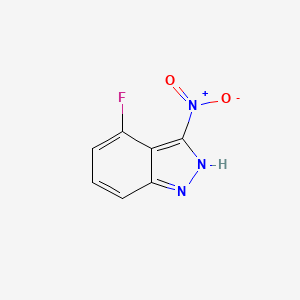 molecular formula C7H4FN3O2 B1450928 4-fluoro-3-nitro-1H-indazole CAS No. 1000342-53-9
