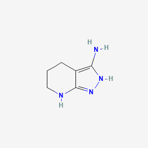 molecular formula C6H10N4 B1450939 1H,4H,5H,6H,7H-pyrazolo[3,4-b]pyridin-3-amine CAS No. 1423025-46-0