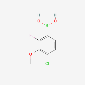 molecular formula C7H7BClFO3 B1450952 4-Chloro-2-fluoro-3-methoxyphenylboronic acid CAS No. 944129-07-1