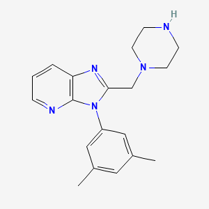 molecular formula C19H23N5 B1450955 3-(3,5-Dimethylphenyl)-2-(piperazin-1-ylmethyl)-3H-imidazo[4,5-b]pyridine CAS No. 1031668-11-7