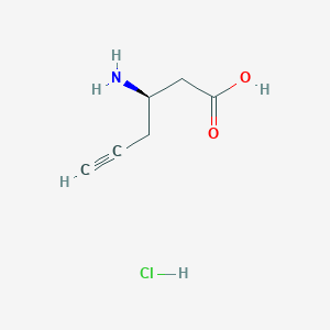 molecular formula C6H10ClNO2 B1450962 (R)-3-Amino-5-hexynoic acid hydrochloride CAS No. 332064-87-6