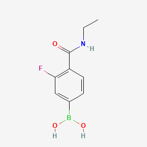 molecular formula C9H11BFNO3 B1450968 (4-(Ethylcarbamoyl)-3-fluorophenyl)boronic acid CAS No. 874289-12-0