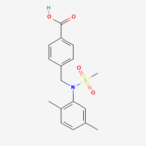 molecular formula C17H19NO4S B1450972 4-{[(2,5-Dimethylphenyl)(methylsulfonyl)amino]methyl}benzoic acid CAS No. 1207326-87-1