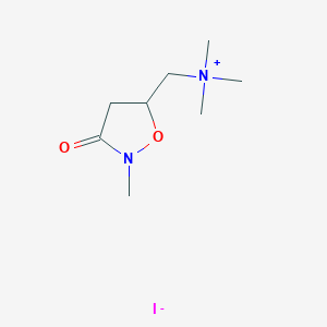 molecular formula C8H17IN2O2 B145098 2-Methyl-5-((dimethylamino)methyl)-3-oxoisoxazolidine methiodide CAS No. 132016-39-8