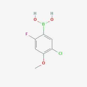 molecular formula C7H7BClFO3 B1450982 5-Chloro-2-fluoro-4-methoxyphenylboronic acid CAS No. 1072952-18-1