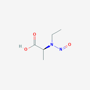 molecular formula C5H10N2O3 B14509925 (2S)-2-[Ethyl(nitroso)amino]propanoic acid CAS No. 63889-06-5