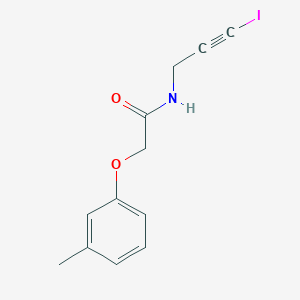 molecular formula C12H12INO2 B14509945 N-(3-Iodoprop-2-yn-1-yl)-2-(3-methylphenoxy)acetamide CAS No. 62899-26-7