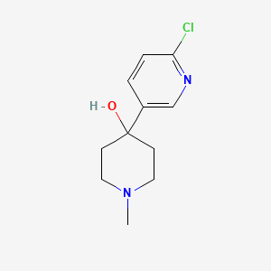 molecular formula C11H15ClN2O B1450995 4-(6-Chloropyridin-3-yl)-1-methylpiperidin-4-ol CAS No. 259522-22-0