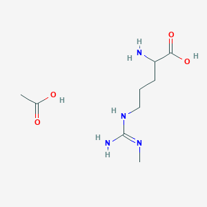 molecular formula C9H20N4O4 B145100 H-D-Arg(Me)-OH乙酸盐 CAS No. 137694-75-8