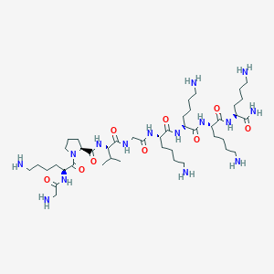 molecular formula C44H85N15O9 B14510030 Glycyl-L-lysyl-L-prolyl-L-valylglycyl-L-lysyl-L-lysyl-L-lysyl-L-lysinamide CAS No. 63296-47-9