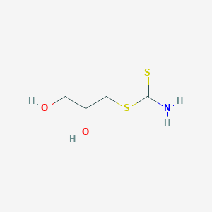 molecular formula C4H9NO2S2 B14510065 2,3-Dihydroxypropyl carbamodithioate CAS No. 63962-87-8