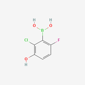 molecular formula C6H5BClFO3 B1451007 2-Chloro-6-fluoro-3-hydroxyphenylboronic acid CAS No. 957121-07-2