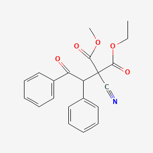 molecular formula C21H19NO5 B14510072 Ethyl methyl cyano(2-oxo-1,2-diphenylethyl)propanedioate CAS No. 62920-61-0
