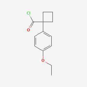 molecular formula C13H15ClO2 B14510083 1-(4-Ethoxyphenyl)cyclobutane-1-carbonyl chloride CAS No. 63201-27-4