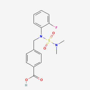 4-{[(Dimethylsulfamoyl)(2-fluorophenyl)amino]methyl}benzoic acid