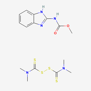 molecular formula C15H21N5O2S4 B14510123 Tiracarb CAS No. 63288-44-8
