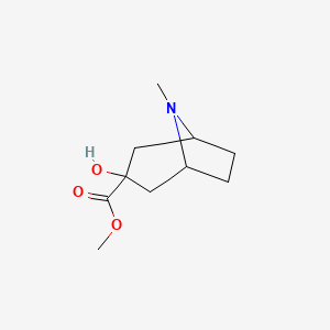 molecular formula C10H17NO3 B1451013 Methyl 3-hydroxy-8-methyl-8-azabicyclo[3.2.1]octane-3-carboxylate CAS No. 1214031-52-3